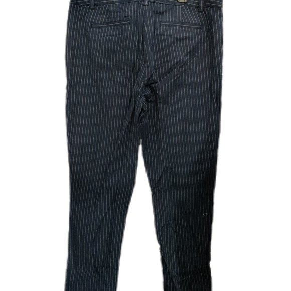 NWT Lands End Women's Straight Leg Chino Pants Pinstripe 12 Tall 32/33W $55 BB02 - Picture 2 of 2